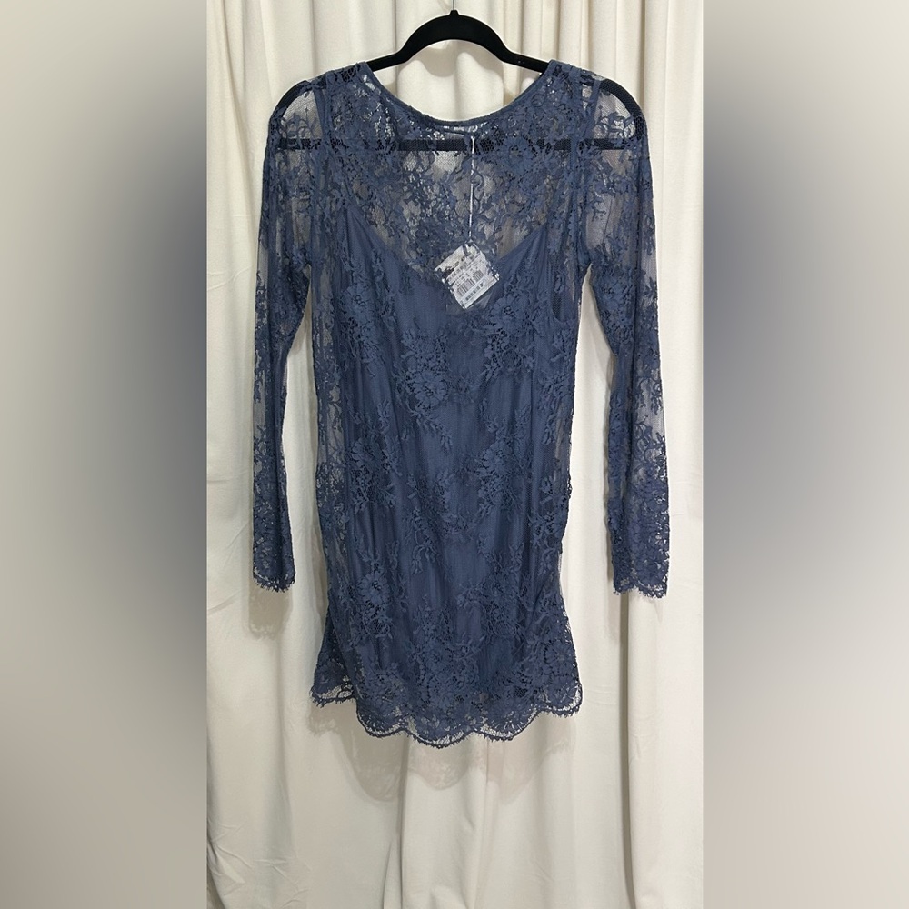 Vintage La Perla chemise with lace overlay